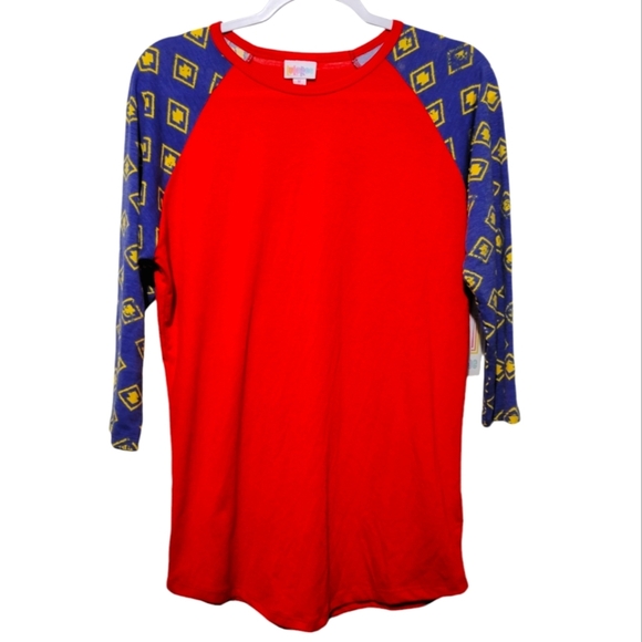 LuLaRoe Red 3/4 Sleeve Randy T-Shirt Medium NWT - Picture 1 of 5